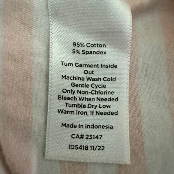 Talbots Striped Orange and White Women's Top - Picture 5 of 8